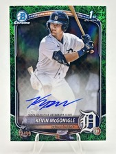 2025 Bowman Kevin McGonigle 1st Chrome Prospect Auto CPA-KM Green Grass /99