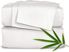 King Sheets by Genuine 100 Organic Viscose Derived from Bamboo Bed Sheet Set