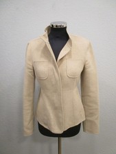 St.Emile Blazer Wolle Stehkragen Knopfleiste Taschen beige Gr.36 ( R81-30)