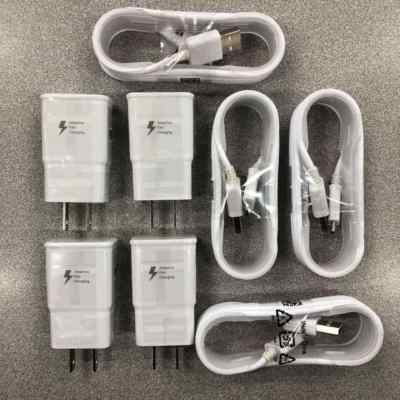Samsung Galaxy S10 S9 S8 Plus Fast USB Type C Cable Wall Charger Rapid Cable Lot