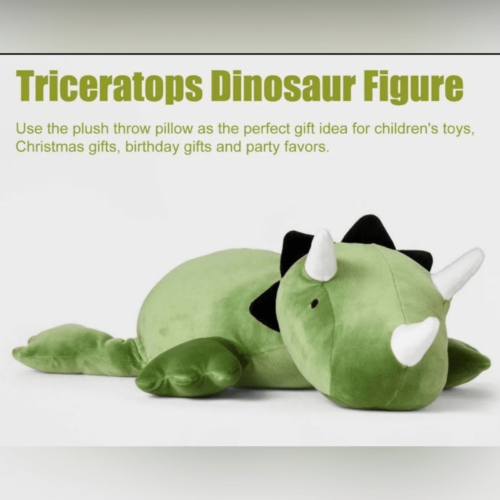 NWT Kids Weighted Green Plush Dinosaur Stuffed Animal Helps with Anxiety