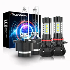 For Acura TL 2004 2005 2006 -Front HID Headlight Hi Lo Beam &LED Fog Light Bulbs