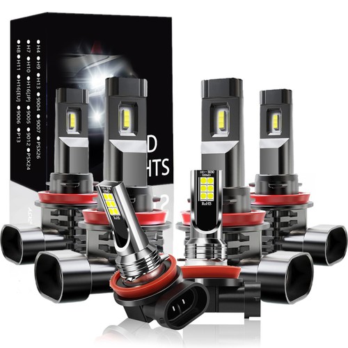For Nissan Rogue 2014-2020 LED Headlight & Fog Light Bulbs Kit – 6 Bulbs, 6000K White, 200W