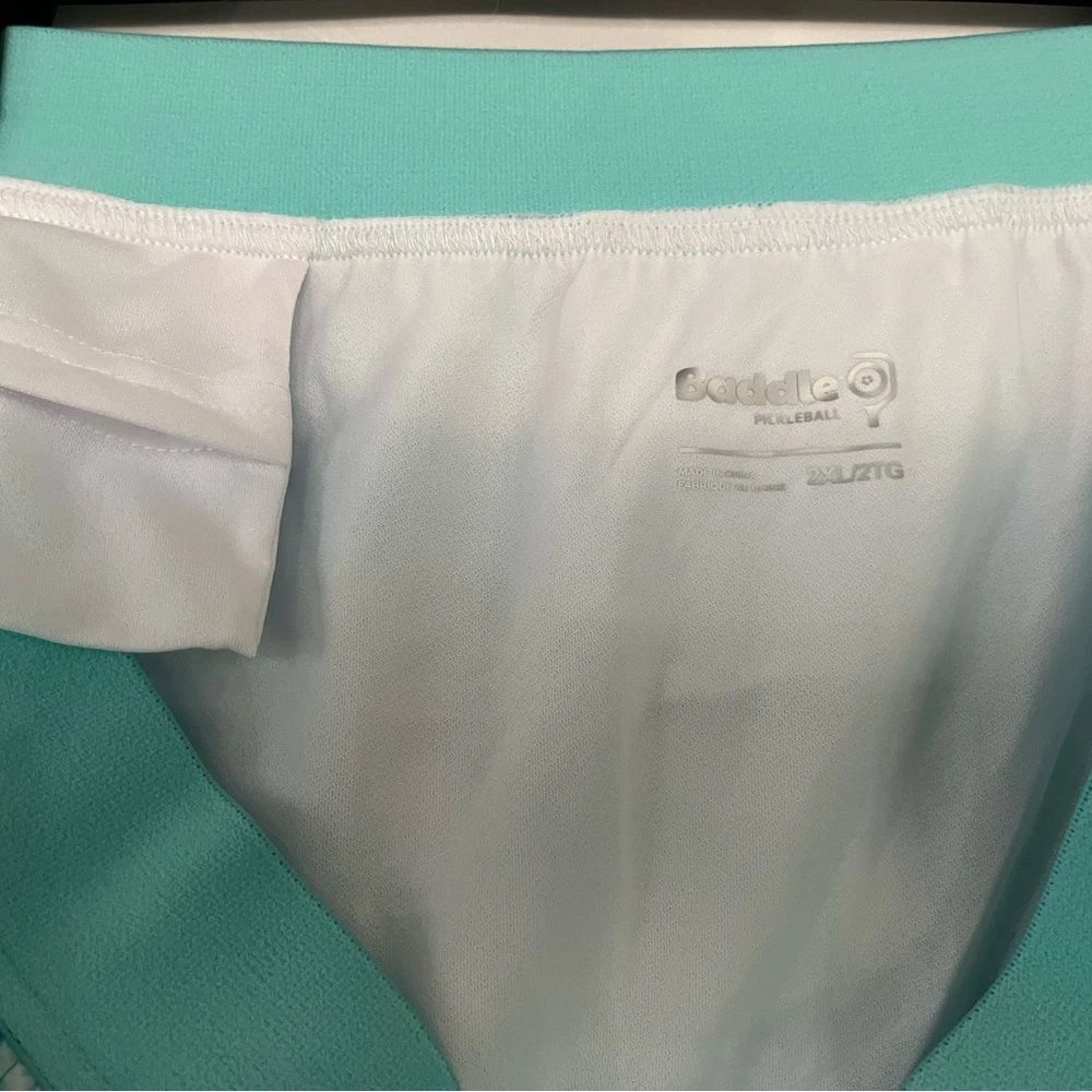 Pickleball shorts size XXL aqua/white