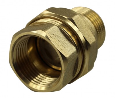 Verschraubung Messing 1/2'' IG/AG gerade mit O-Ring