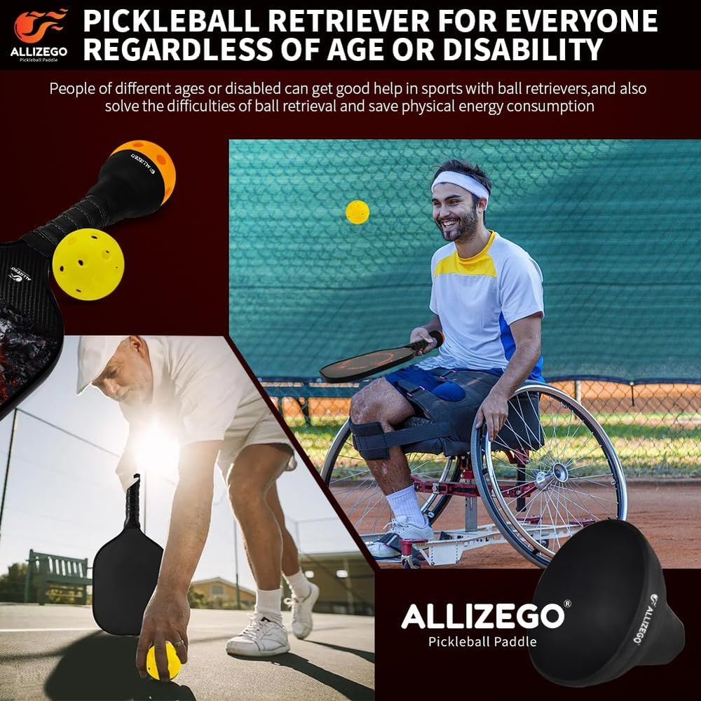 Silicone Pickleball Ball Retriever Grabber and Picker Tool