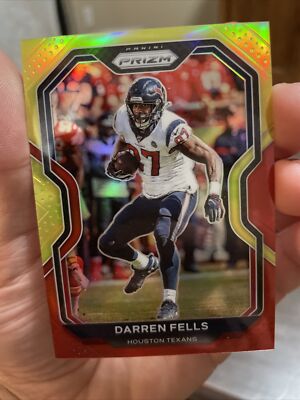 Daren Fells Red & Yellow Prizm /49 2020 Tmall ssp Texans
