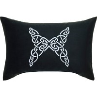 Keltisches Symbol Kissen 40X60Cm, Wikinger Knoten, Vikings, Valhalla, Schwarz