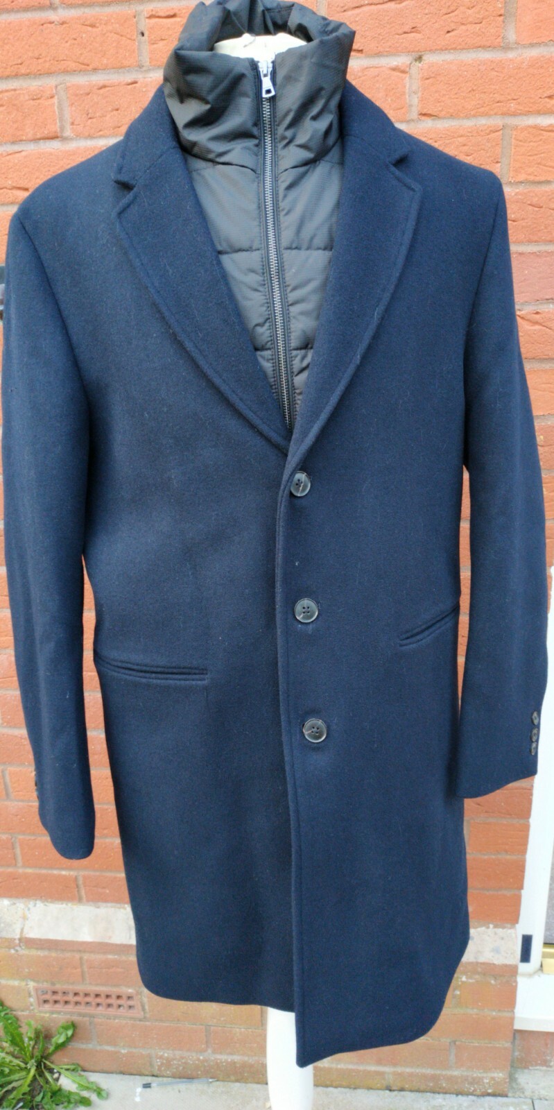 Superdry Mens Studios Wool Padded Town Coat Eclipse Navy Size UK S RRP £174.99 image 6