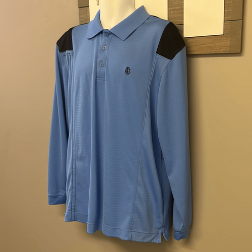 Cutter & Buck Men’s Blue Black Striped Collared Long Sleeve Golf Pullover- XL - Picture 2 of 16