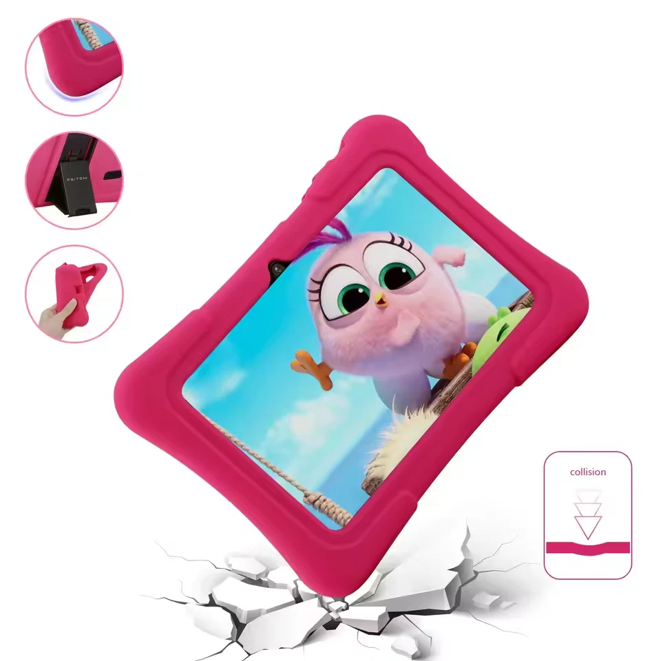 7-inch Android Tablets 32GB WiFi Bluetooth Educational Software for Kids-Pink - Image 2 of 4