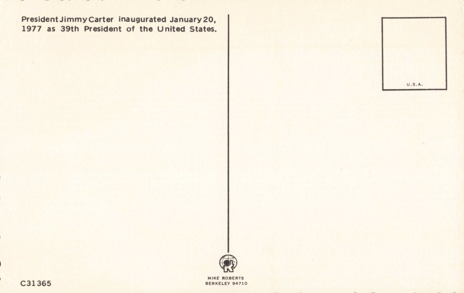 Postcard Portrait 39th President of the United States Jimmy Carter | eBay