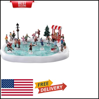 Classic Christmas Village Skating Pond with Motion, Sound & 4.5V Adapter