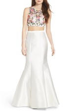 Xscape Beaded Two-Piece Mermaid Gown (size 8)