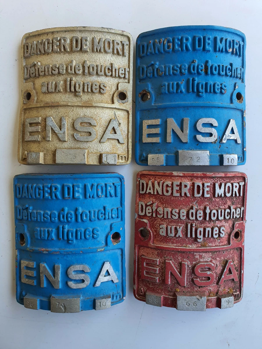 ANCIENNE PLAQUE ÉMAILLÉE "Danger" D'immeuble Déco Loft Interdiction EUR