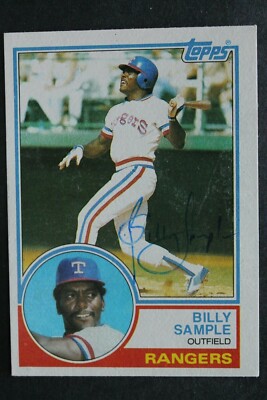 Billy Sample Texas Rangers Signed 1983 Topps #641 Autographed Card | eBay