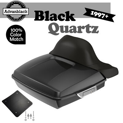 For Harley/Softail 1997+ Razor Tour Trunk Pack Luggage Wrap Around BLACK QUARTZ