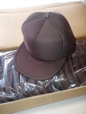 Wholesale Lot 12 Brown Adjustable Snap Back Trucker Baseball Hat Blank Spongy