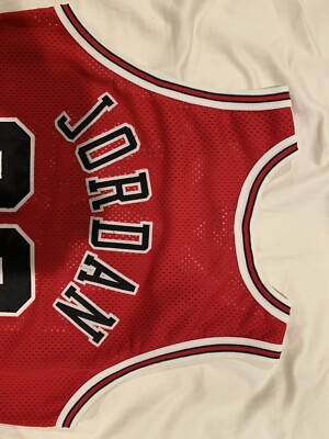 Michael Jordan 23 Champion Jersey Authentic 1996 Gold 50th