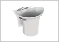 Amara Soft white porcelain wall toothbrush holder.