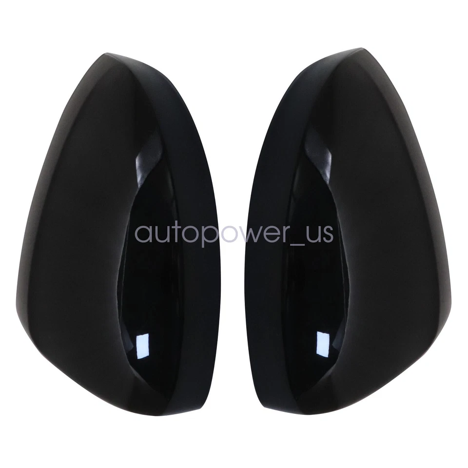 Cubierta del espejo retrovisor izquierdo y derecho para Volkswagen Tiguan 2018 - 2022 negro brillante Foto 2 de 4