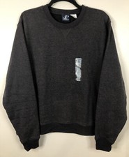 Men's VTG LOGO ATHLETIC by REEBOK Blank Charcoal Gray Crewneck Sweatshirt XL NOS