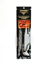 House of Mohan® Incense Frankincense & Myrr | 1 Bag 25 Packs 250 Sticks (8")