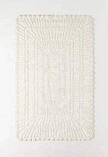 Brighton Ivory Modern Thick Hand-Tufted 100% Wool Area Rug Carpet