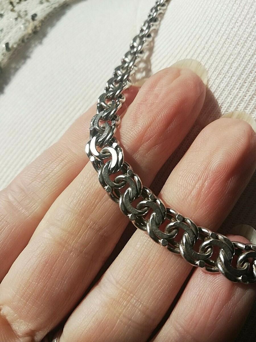 Collier Ancien En Argent 850‰ - Grosse Maille, Poinçonné, Occasion