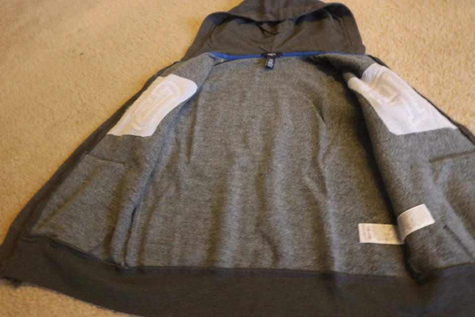 Sudadera con Capucha Gap Kids Logo Grande Niños Gris Cremallera Completa Mezcla de Algodón Bolsillo Frontal Talla XL Foto 4 de 4