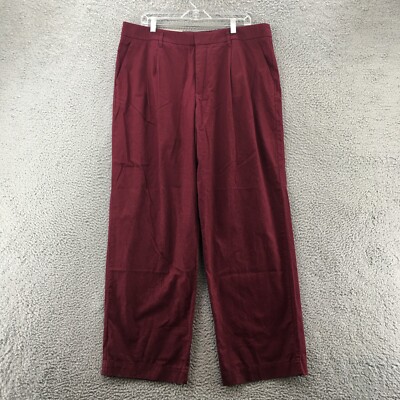 A New Day Trouser Dress Pants Womens 16 (Actual 39x32) Red High Rise Zip Fly NEW