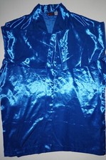 BLUE FREDERICK'S OF HOLLYWOOD SATIN ROBE ONE SIZE COLLECTOR'S ITEM -NO BELT