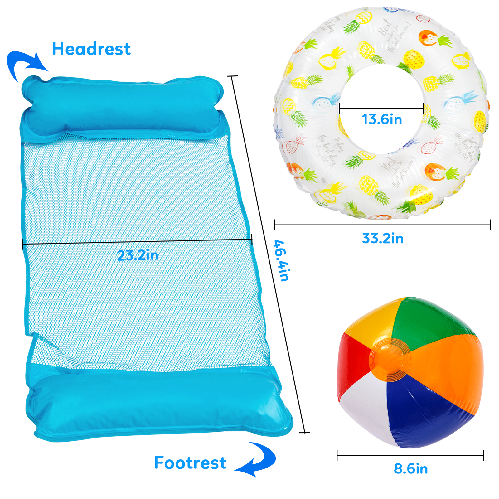4PCS Inflatable Pool Floats for Kids/Adults,Summer Beach Water Toys Supplies NEW 629827924155 eBay