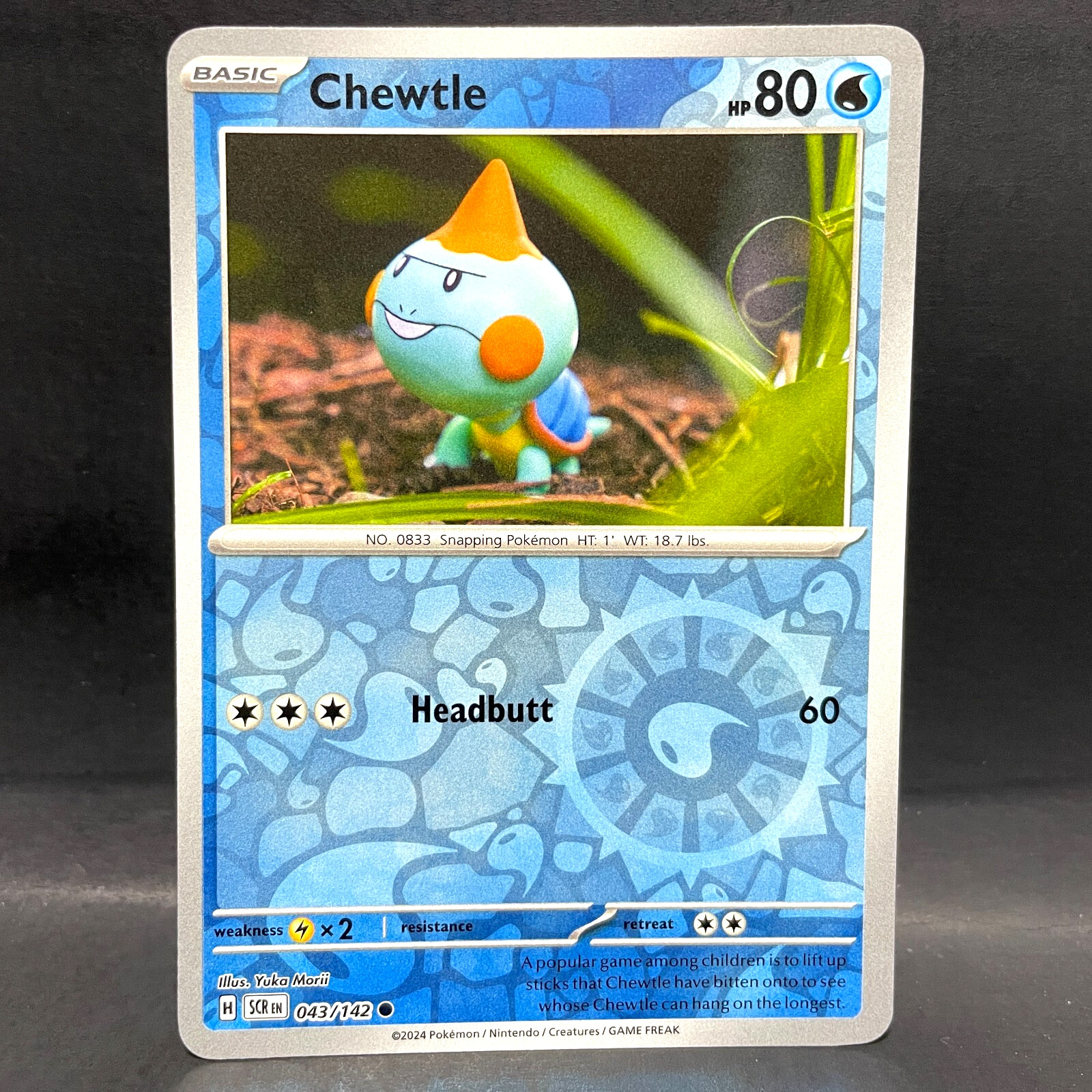 2024 POKEMON STELLAR CROWN CHEWTLE 043/142 REVERSE HOLO (COMMON)