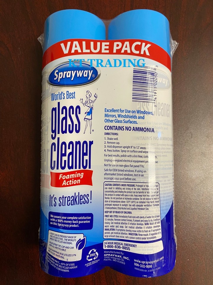 Sprayway Glass Cleaner - 2 Pack (19 Oz Each) World's Best Streak-Free Formula 9 thumbnail image