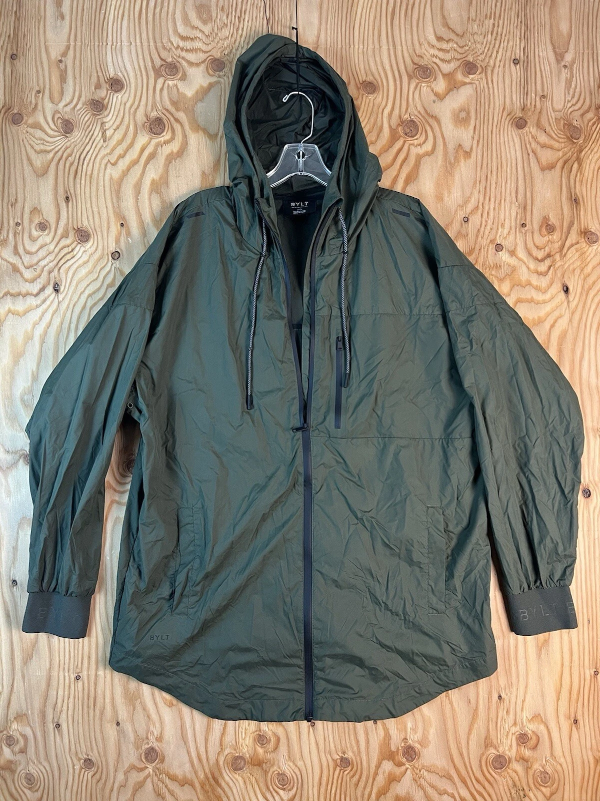 BYLT Dawnbreaker Jacket Mens XXL Green Premium Basics Packable Windbreaker Coat
