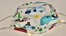 KIDS Trucks Camping Fabric Reusable Face MASK