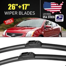 26"& 17" Premium All-Season OEM Quality Windshield Wiper Blades 2 Year Warranty