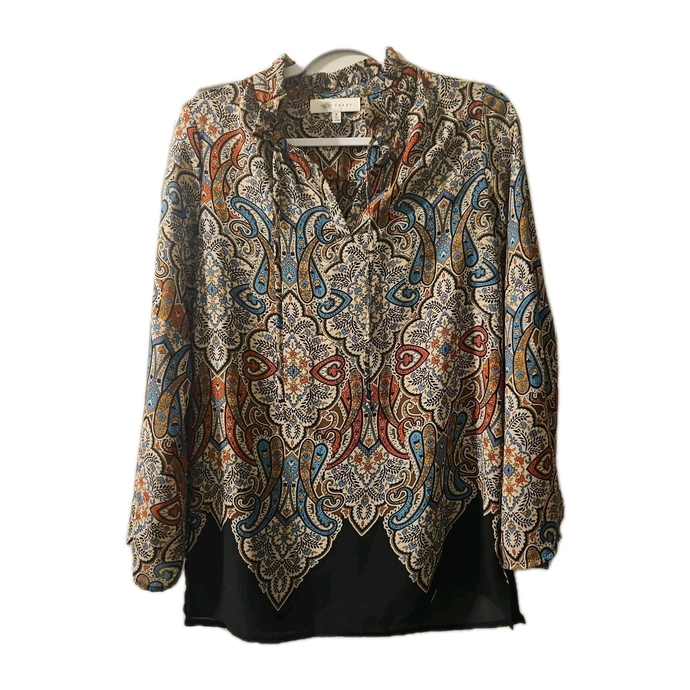 Fever Blouse Women's Small Paisley Boho Hippie