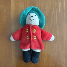 Vintage Eden Paddington Bear Red Coat Green Hat Plush Stuffed Animal 8