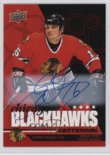 2025 Upper Deck Chicago Blackhawks Centennial Red Hot Ed Olczyk Eddie Auto 6kv