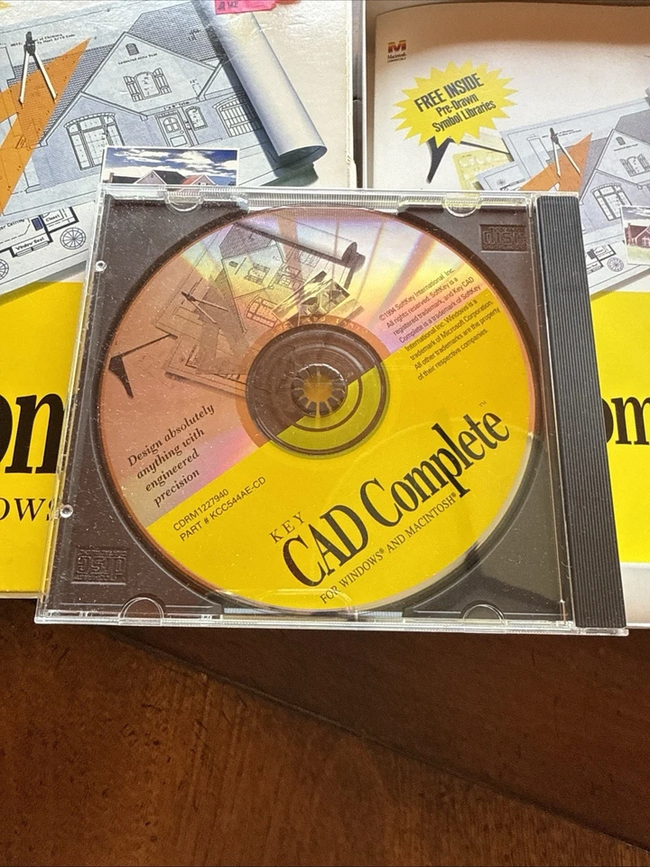 Key CAD Complete CD-Rom Software by SoftKey for Windows 95/3.1 & MAC 1994 - Image 3 of 4