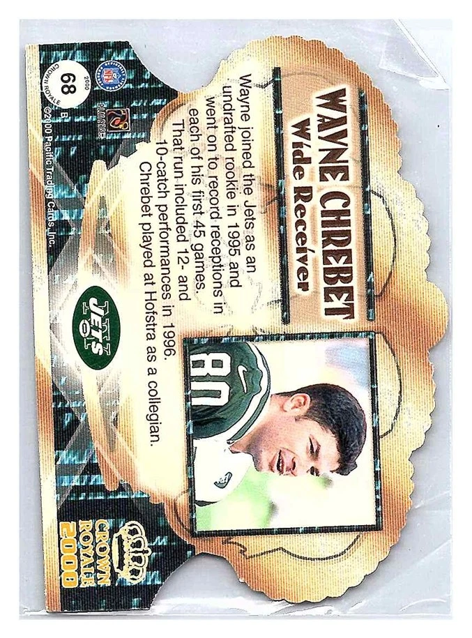 1997 Pacific Crown Royale #92 Wayne Chrebet - Image 2 of 2