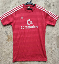 Rare 1980s FC Bayern Munchen Adidas Commodore Jersey Made in West Germany Sz M