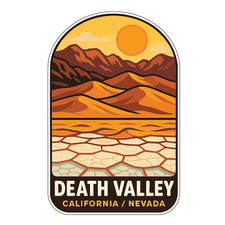 Death Valley California Nevada Sticker Decal Vinyl Die-cut Symbolic Landmark