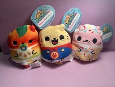 Kittens Vs Gherkins Cats Vs Pickles Lot Of 3 Bean Bag 3" Plush NWT S3 