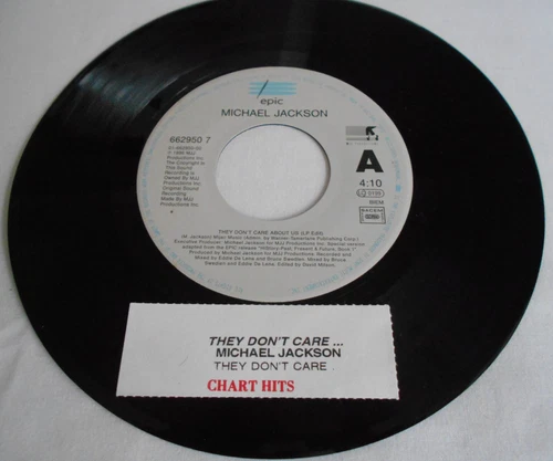 Michael Jackson Mint- 1996 7" Jukebox Promo They Don't Care About Us LP Version
