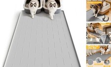 Silicone Cat Litter Trapping Mat, 40''x28'' Extra Large Cat Litter Mat, Easy