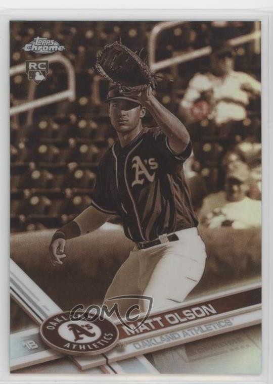 2017 Topps Chrome Sepia Refractor Matt Olson #98 8kv