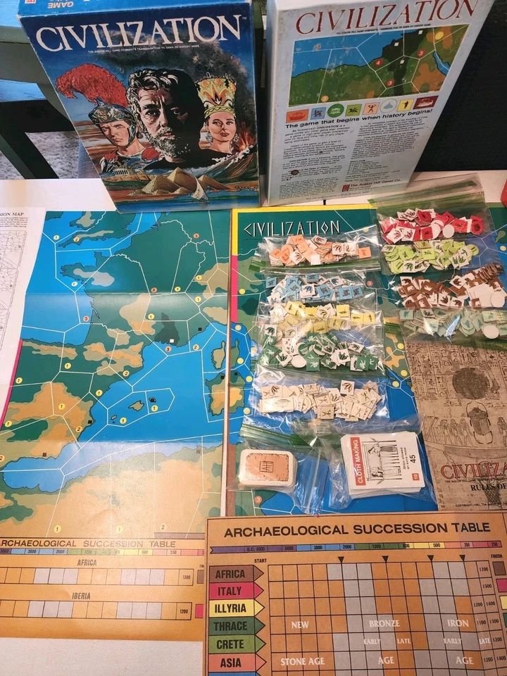 Civilization Base & Advanced & Western Expansion Map Avalon Hill COMPLETE game - Image 3 of 4